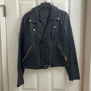 Blank nyc leather jacket with gold hardware size medium